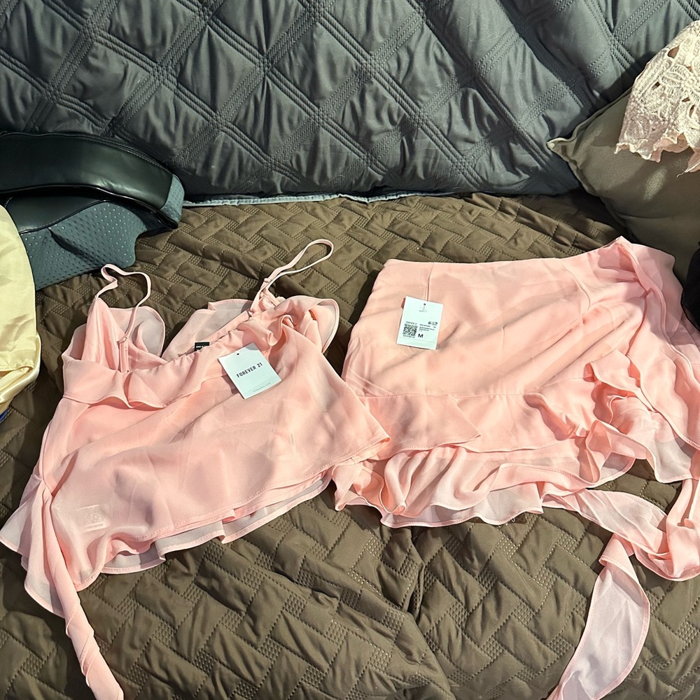 Forever 21 Pink Skirt Set